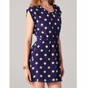 NWT Madewell navy polka dot cocktail dress